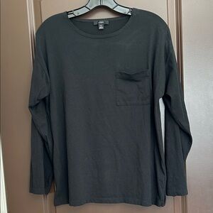 J.Crew Black Long Sleeve Pocket Tee S | Like New